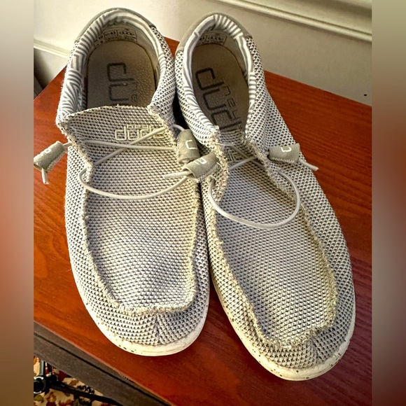 Hey Dude Other - Hey Dude Men’s size 10 lightly worn gray and white classic preppy slide on shoes